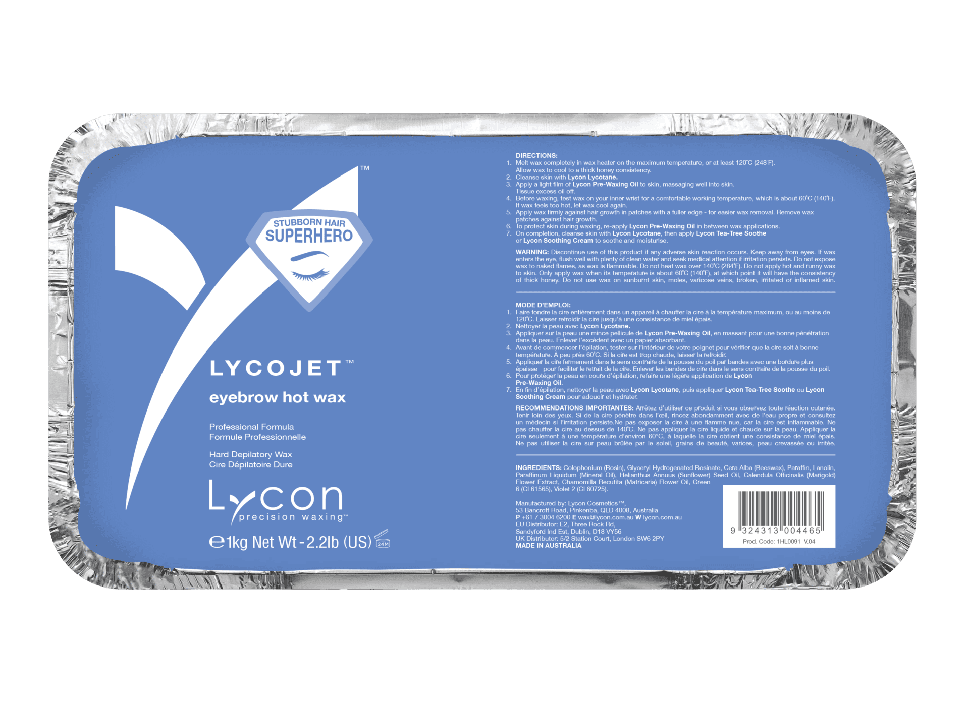 Lycojet Eyebrow Hot Wax 500gm