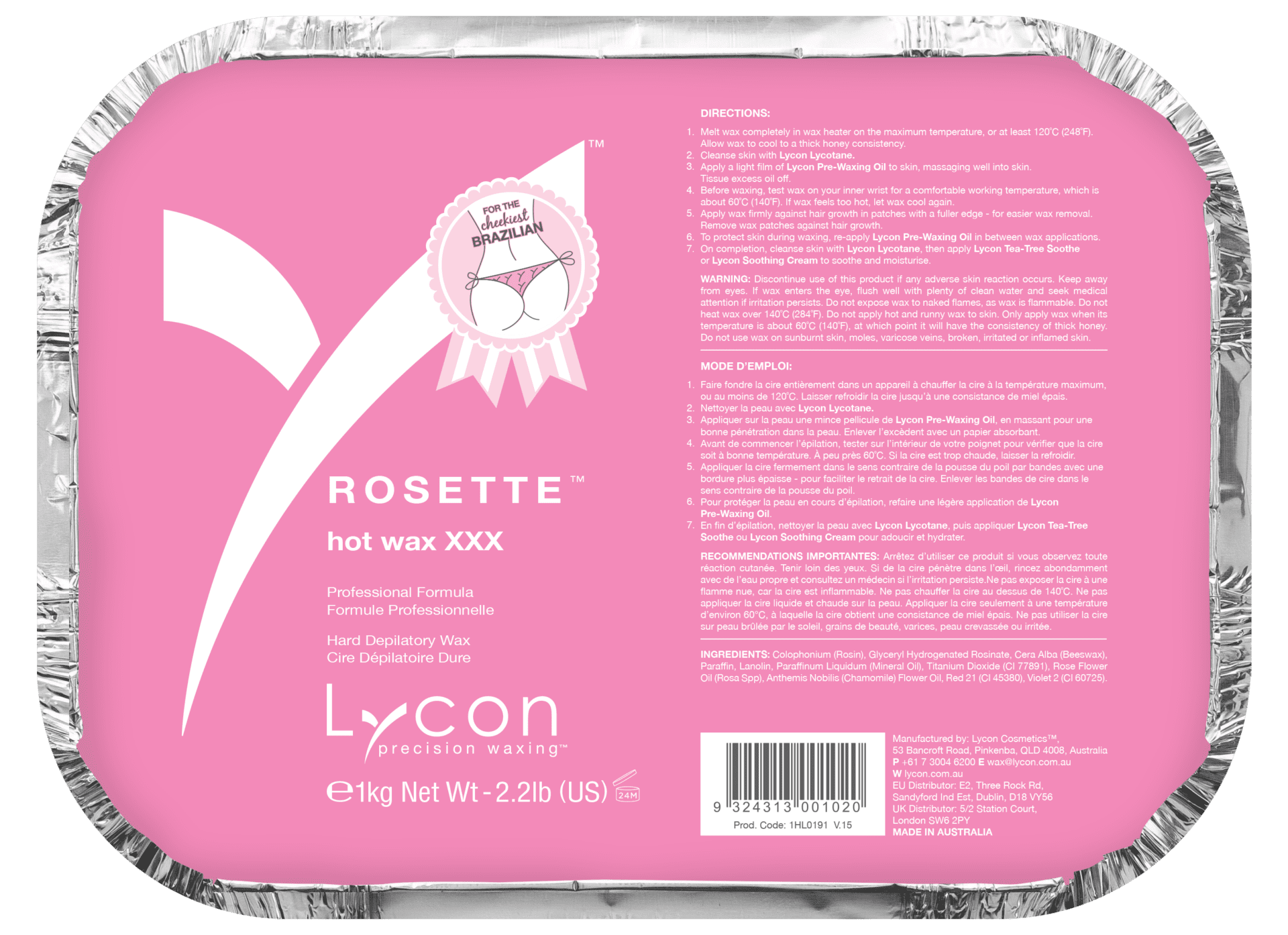 Lycon Rosette Hot Wax - 1KG