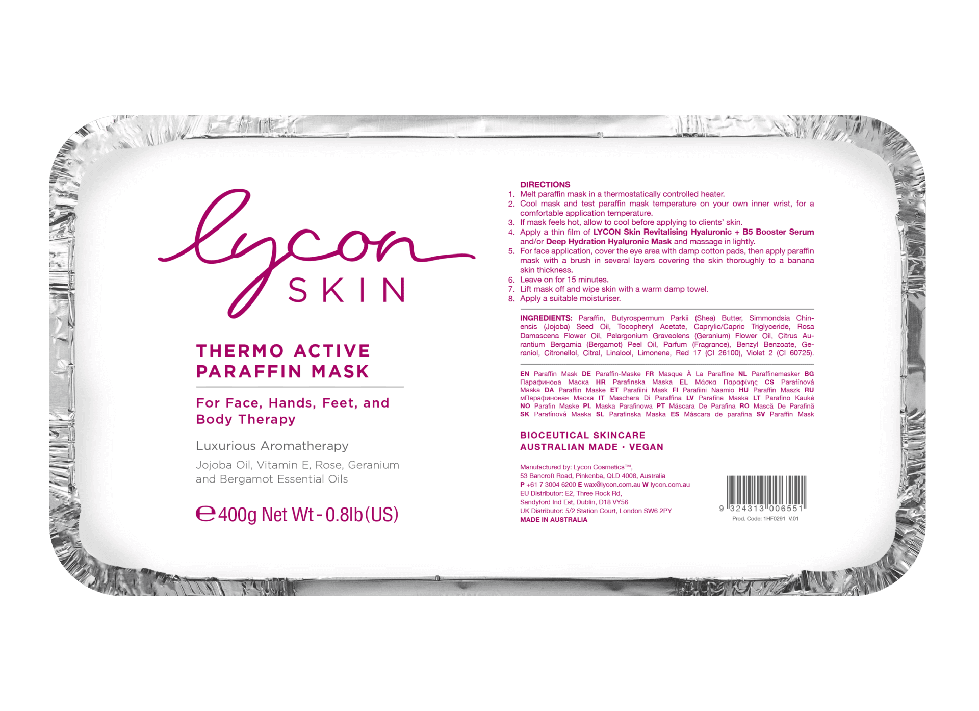 LYCON SKIN THERMO ACTIVE PARAFFIN MASK