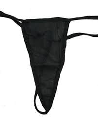 Disposable Black Unisex G-Strings 100pk